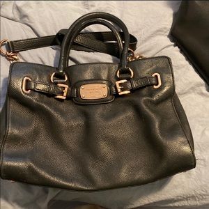 Black and rose gold Micheal Kors shoulder bag
